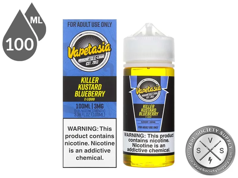 Killer Kustard Blueberry Vapetasia 100ml - Vape Product, Vape Product; NCDOR - Image 2