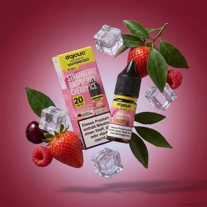 Dojoliq – Strawberry Raspberry Cherry Ice 10ml - 20mg/ml, 10mg/ml; Vaporesso; Himbeere, Kirsche