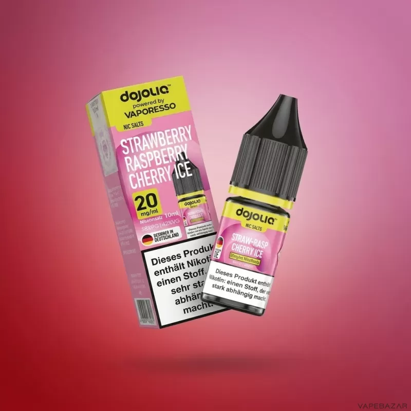 Dojoliq – Strawberry Raspberry Cherry Ice 10ml - 20mg/ml, 10mg/ml; Vaporesso; Himbeere, Kirsche - Image 2