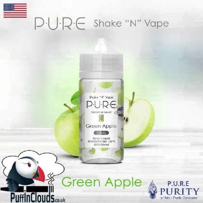 P.U.R.E Green Apple Shake n Vape E-Liquid (50ml 0mg)