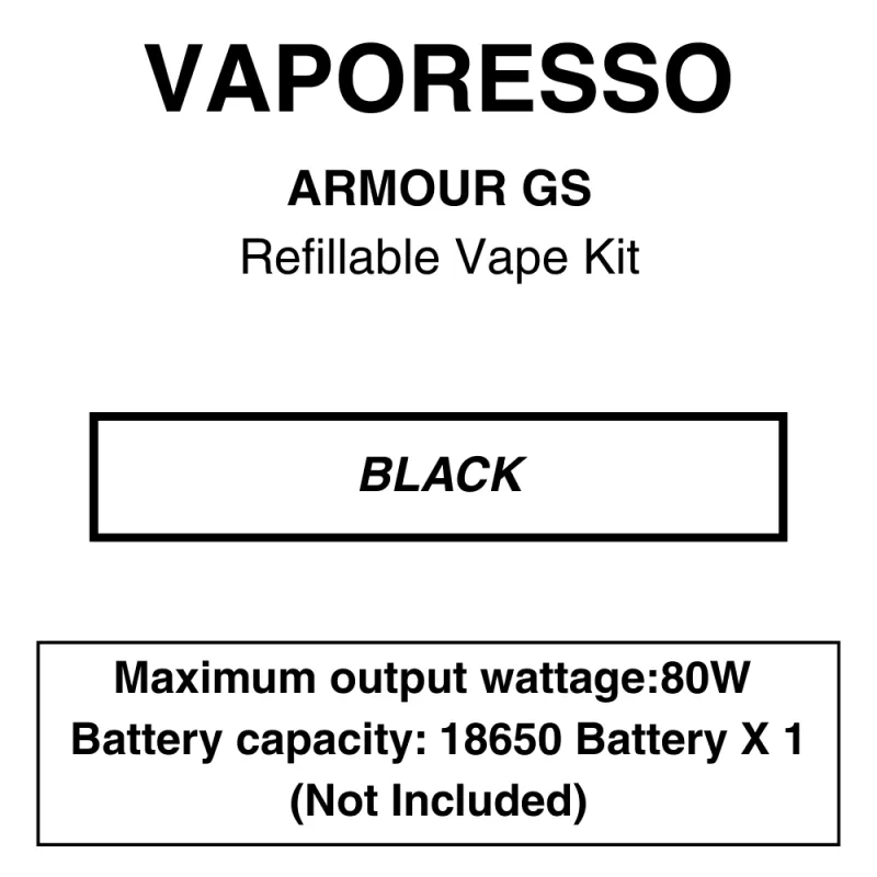 Vaporesso – Armour GS – Pod Mod Kit - Black, Blue - Image 2
