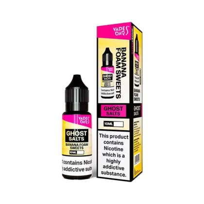 Vapes Bars Ghost Salts Banana Foam Sweets E Liquid 10ml