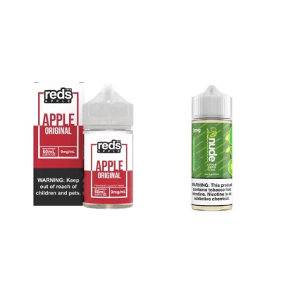 Reds Apple Original + Nude APK 2 Bottle Bundle - 180mL (60mL + 120mL); Vape Product, Vape Product; 7 Daze