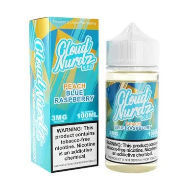 Peach Blue Raspberry Iced Cloud Nurdz TFN 100mL