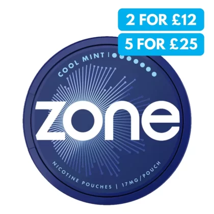 Zone Snus 17mg Nicotine Pouches - Zone / 17mg / Medium / Cool Mint