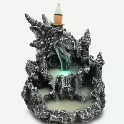 ZenN – Dragon Head LED Backflow Incense Burner 4.9×4.9×5”