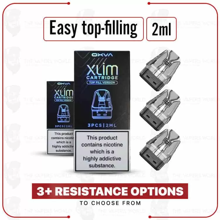 OXVA Xlim Top Fill Replacement Pod Cartridge – 3PK - Thevapersworld