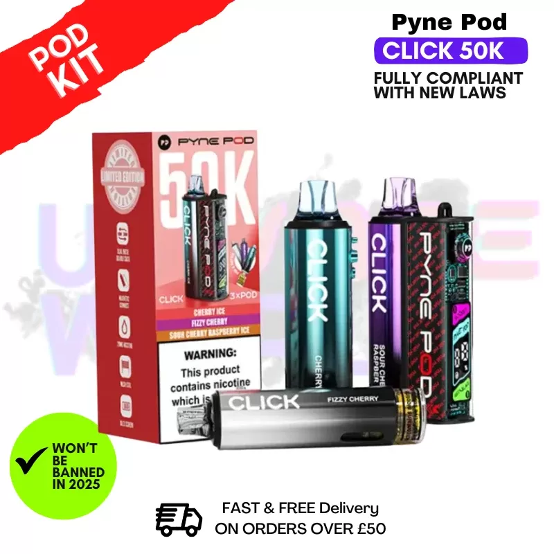 Cherry Edition Pyne Pod 50K Click Vape Pod Kit