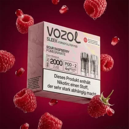 Vozol Sleek Pods – Sour Raspberry Pomegranate