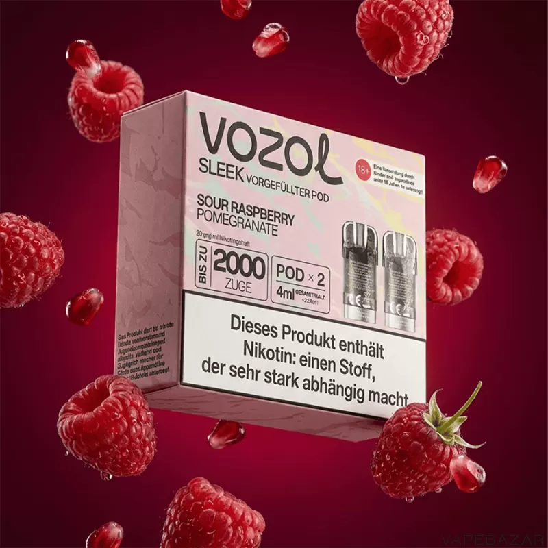 Vozol Sleek Pods – Sour Raspberry Pomegranate