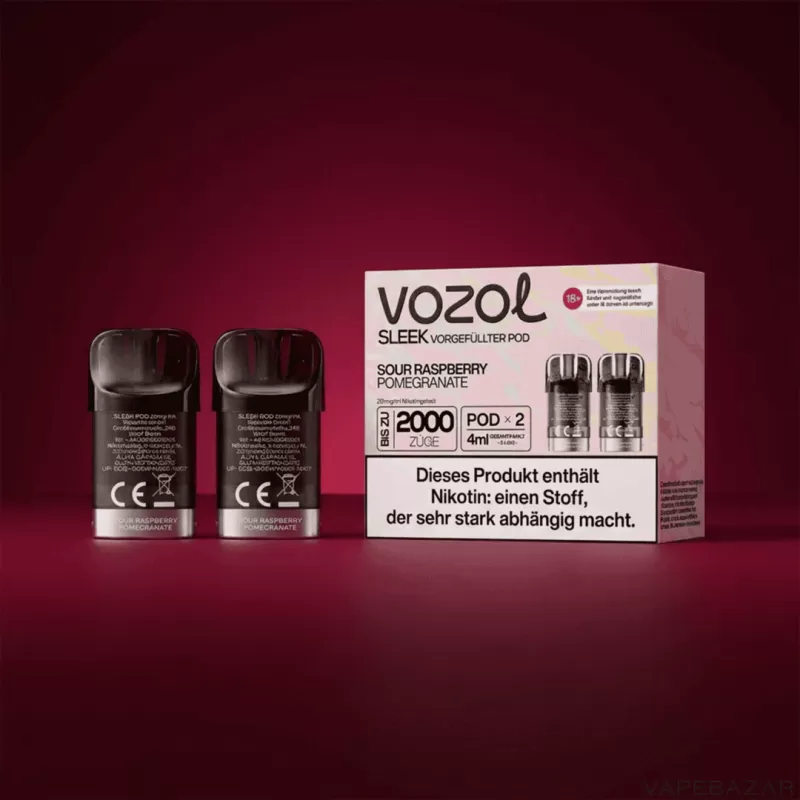 Vozol Sleek Pods – Sour Raspberry Pomegranate - Image 2