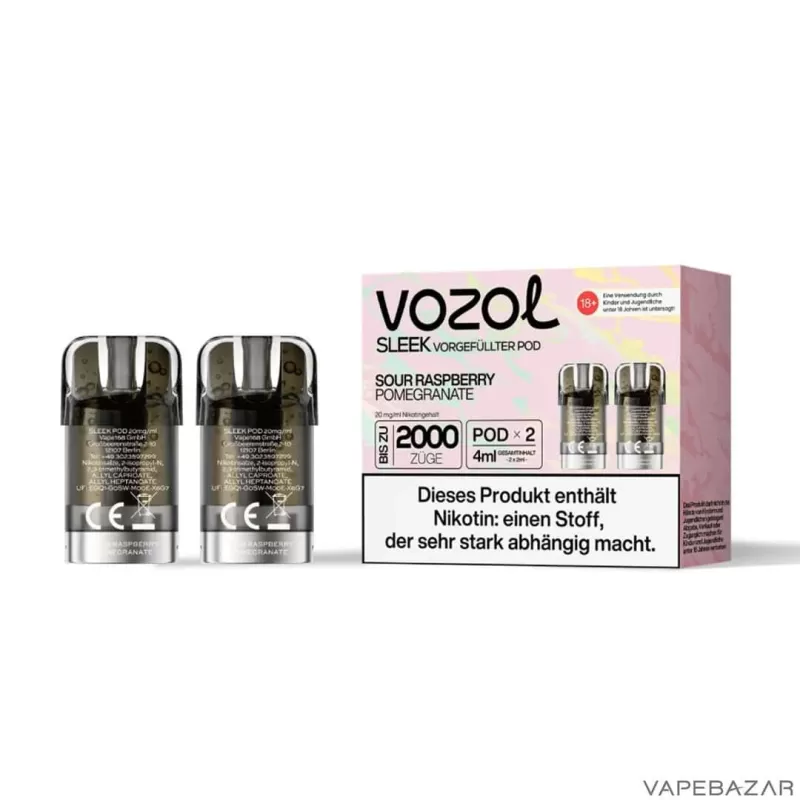 Vozol Sleek Pods – Sour Raspberry Pomegranate - Image 3