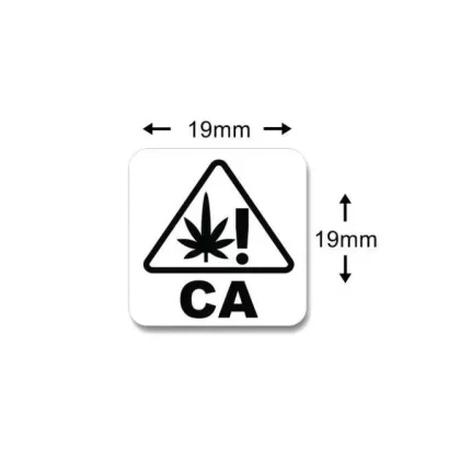 California | CA Universal Product Symbol Labels | .75in x .75in – Square – 1000 Count
