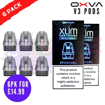 Oxva Xlim V3 Replacement Pod Cartridges (2 x Pack Of 3)