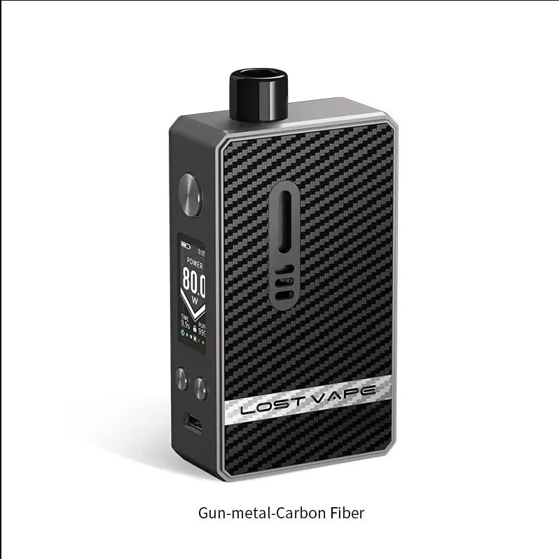 Lost Vape Gemini Hybrid Pod Mod Kit 80W - SS-Carbon Fiber - Image 3