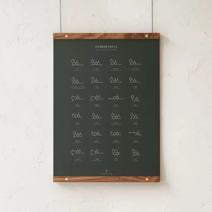 GoldLeaf Cannabinoid Molecular Structures Chart Print