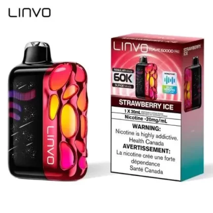 Linvo Rave 60K Disposable Vape – 20 ML – Strawberry Ice