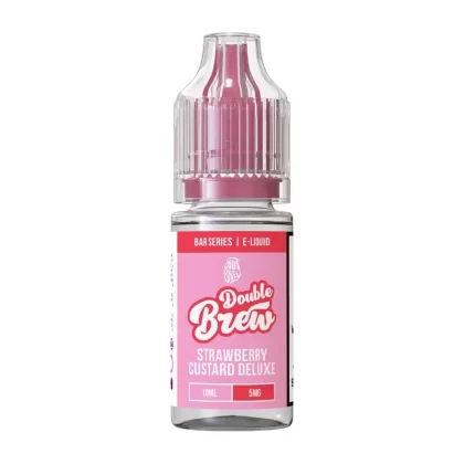 Strawberry Custard Deluxe Nic Salt e-Liquid By Double Brew - Strength#5mg>10mg>20mg