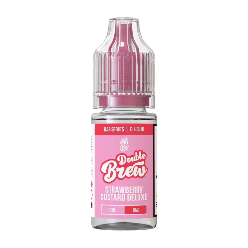Strawberry Custard Deluxe Nic Salt e-Liquid By Double Brew - Strength#5mg>10mg>20mg
