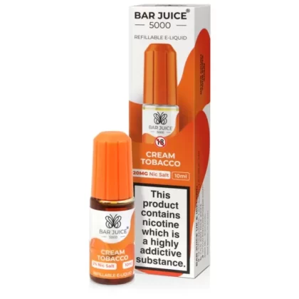 Bar Juice 5000 Cream Tobacco E Liquid 10ml - Nicotine Strength#20mg>10mg (6A687B) (6A687B)