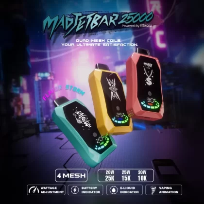 Madjetbar 25K Disposable Device Powered by Sikary – 25,000 Puffs - Sour Apple