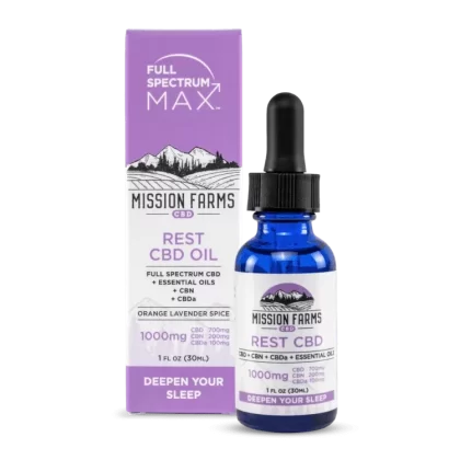 Full Spectrum Max Rest CBD Oil - size#1000mg CBD. 1 fl oz. Orange Lavender Spice>2000mg CBD. 1 fl oz. Orange Lavender Spice