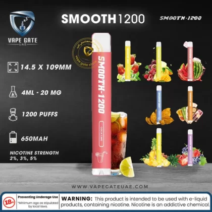 SMOOTH DISPOSABLES (20MG - 1200 Puffs) - Blueberry