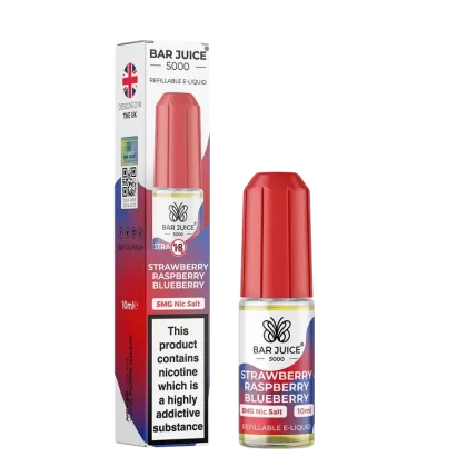 Strawberry Raspberry Blueberry Nic Salt E-Liquid by Bar Juice 5000 - Eliquidsupply