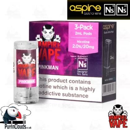 Vampire Vape Pinkman Gusto Mini Pods NS10 & NS20 (3 Pack)
