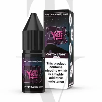 YETI 3K COTTON CANDY CHILL NIC SALT E-LIQUID - Nicotine Strength#10MG (1%)>20MG (2%)