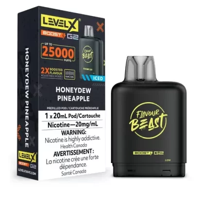 LEVEL X FLAVOUR BEAST BOOST POD 20ML – HONEYDEW PINEAPPLE ICED