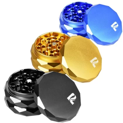 Pulsar Diamond Faceted Aluminum Herb Grinder - Diamond Facet Bronze
