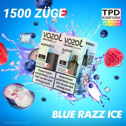 Vozol Vista Plug – Blue Razz Ice Prefilled Pod - Pod Kit; La Fume; 850 mAh