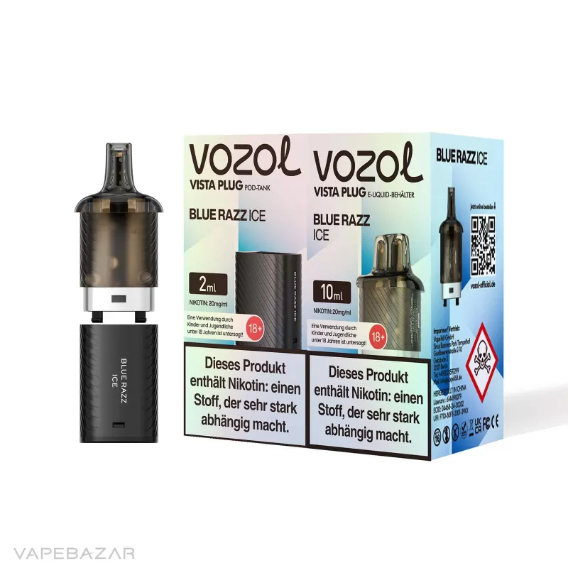 Vozol Vista Plug – Blue Razz Ice Prefilled Pod - Pod Kit; La Fume; 850 mAh - Image 3