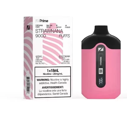ZPrime Disposable Vape – 9000 Puffs – Strawnana