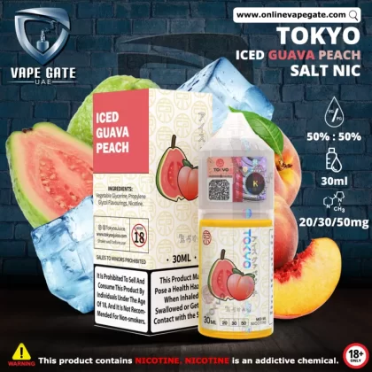 Tokyo Iced Guava Peach Saltnic 30ml - 30 mg / 30 ml