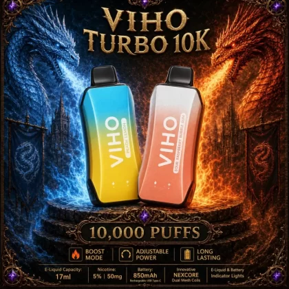 VIHO Turbo 10K - Strawberry Cheese Cake (Chrome) - Vapeciga