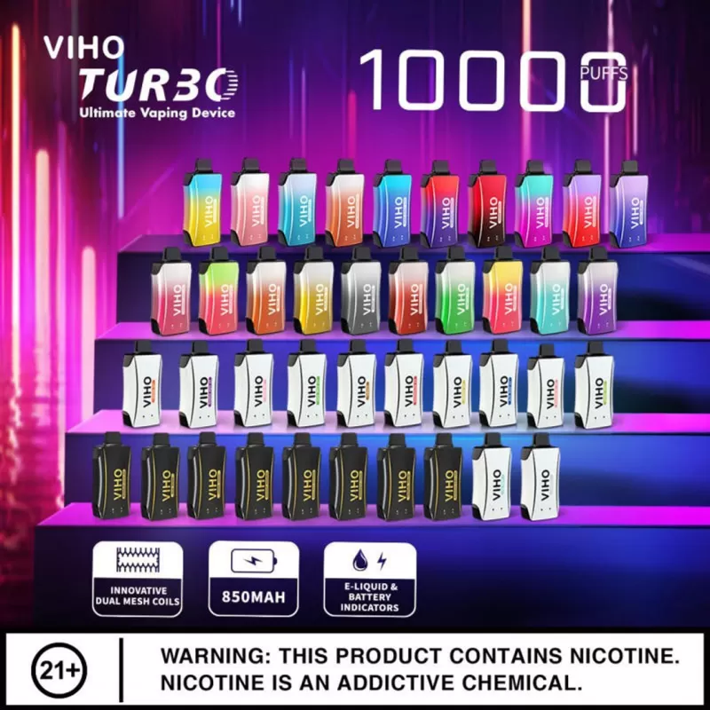VIHO Turbo 10K - Strawberry Cheese Cake (Chrome) - Vapeciga - Image 3