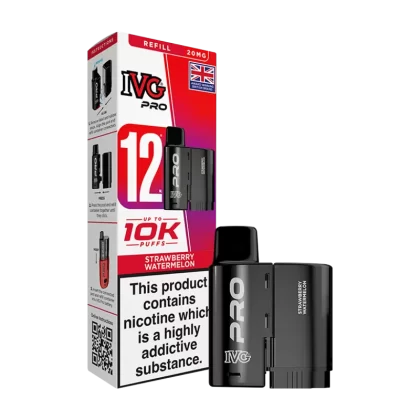 Strawberry Watermelon IVG Pro 12 Refill Pack - 10mg