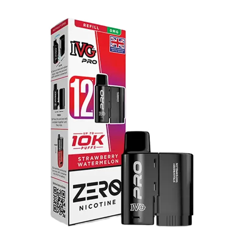 Strawberry Watermelon IVG Pro 12 Refill Pack - 10mg - Image 2