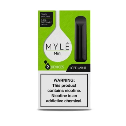 Myle Mini Disposable Pods 320 Puffs - 2 Pack Devices - Iced Mint