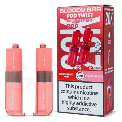 Strawberry Kiwi & Peach Mango Bloody Bar Pod Twist 20K Refill Pack