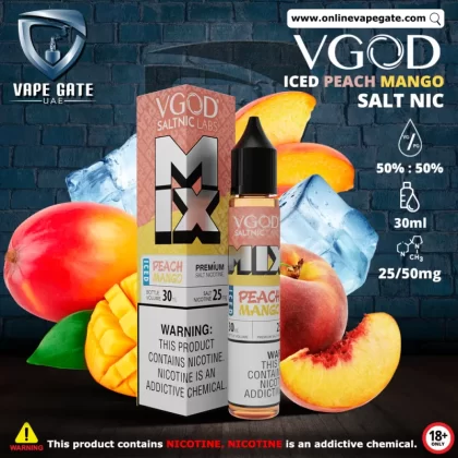 VGOD Iced Peach Mango Salt Nic - 30ml - 20 mg