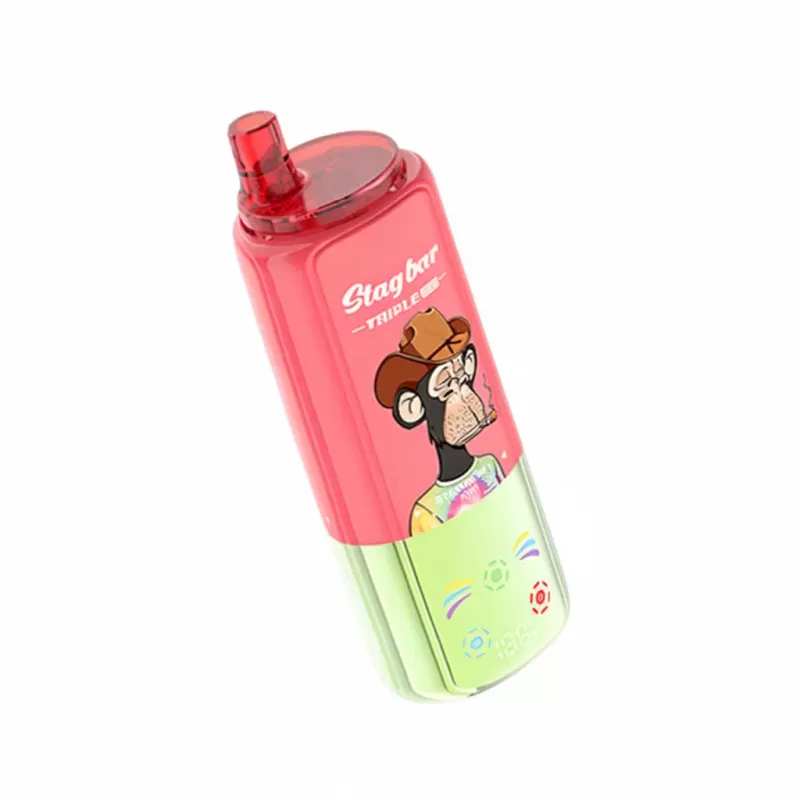 Stag Bar Triple Pro 75K Puffs 3-in-1 Flavors Disposable Vape - Strawberry Kiwi & Blueberry Ice & Watermelon Ice, Blue Razz Ice & Cranberry Grape & Strawberry Watermelon; 2-nicotine, 5-nicoti (EB4708) - Image 2