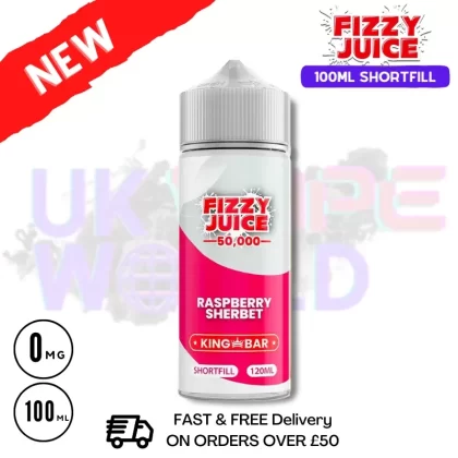 Raspberry Sherbet Fizzy Juice 100ml E-Liquid – £7.99