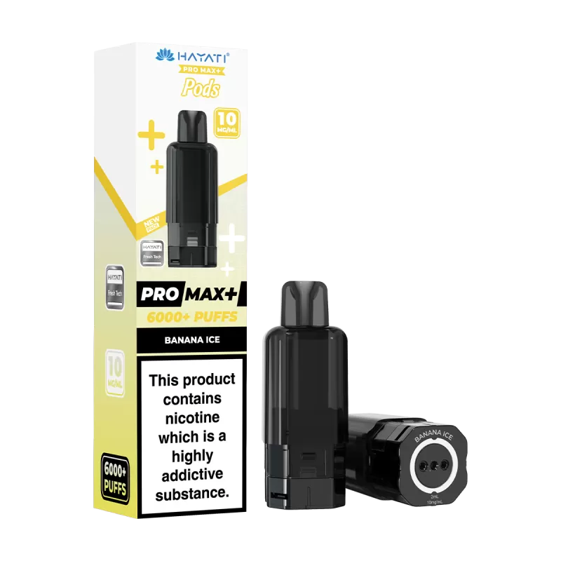 Banana Ice Hayati Pro Max+ Refill Pack - 20mg - Vape Product - Image 2