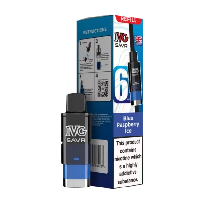 Blue Raspberry Ice IVG SAVR Refill Pack - 20mg - Vape Product (BADF00)