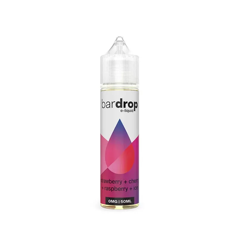 Bar Drop Strawberry Cherry Raspberry Ice 50ml Shortfill E-Liquid - Ecigdepot