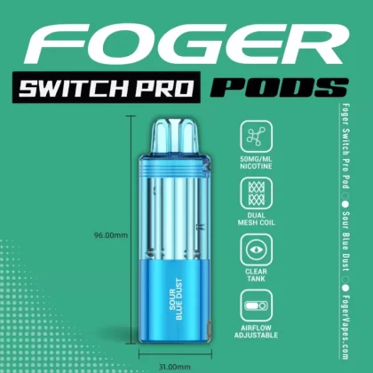 Sour Blue Dust Foger Switch Pro Pod 30K Puffs