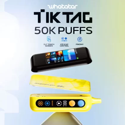 whatabar TIK TAG 50K Puff Disposable Device - 50000 Puffs - w/ Smart Screen / Fucking Fab